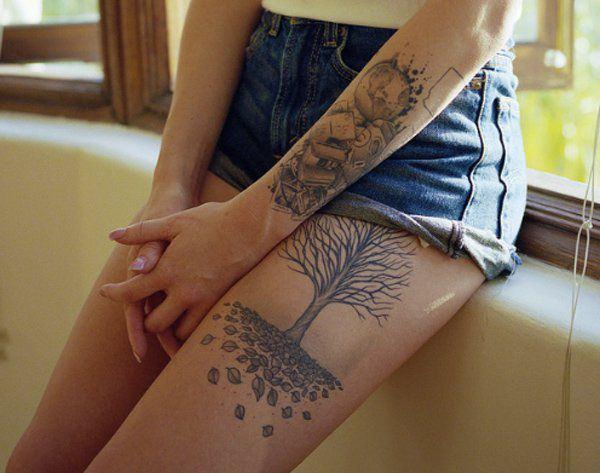 tatuaje muslo pierna 2040