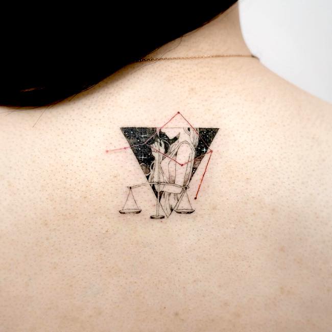 tatuaje signo zodiaco libra 46