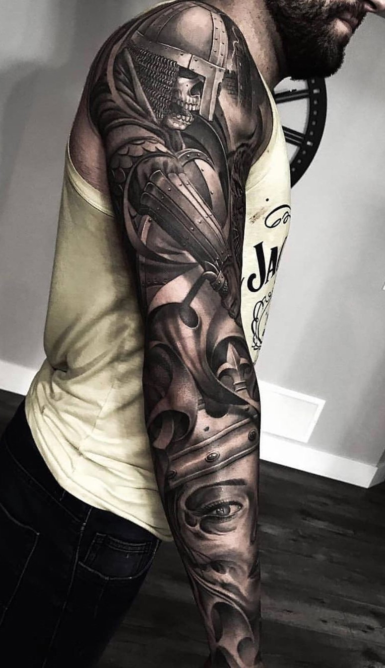 tatuaje brazo completo para hombre 10