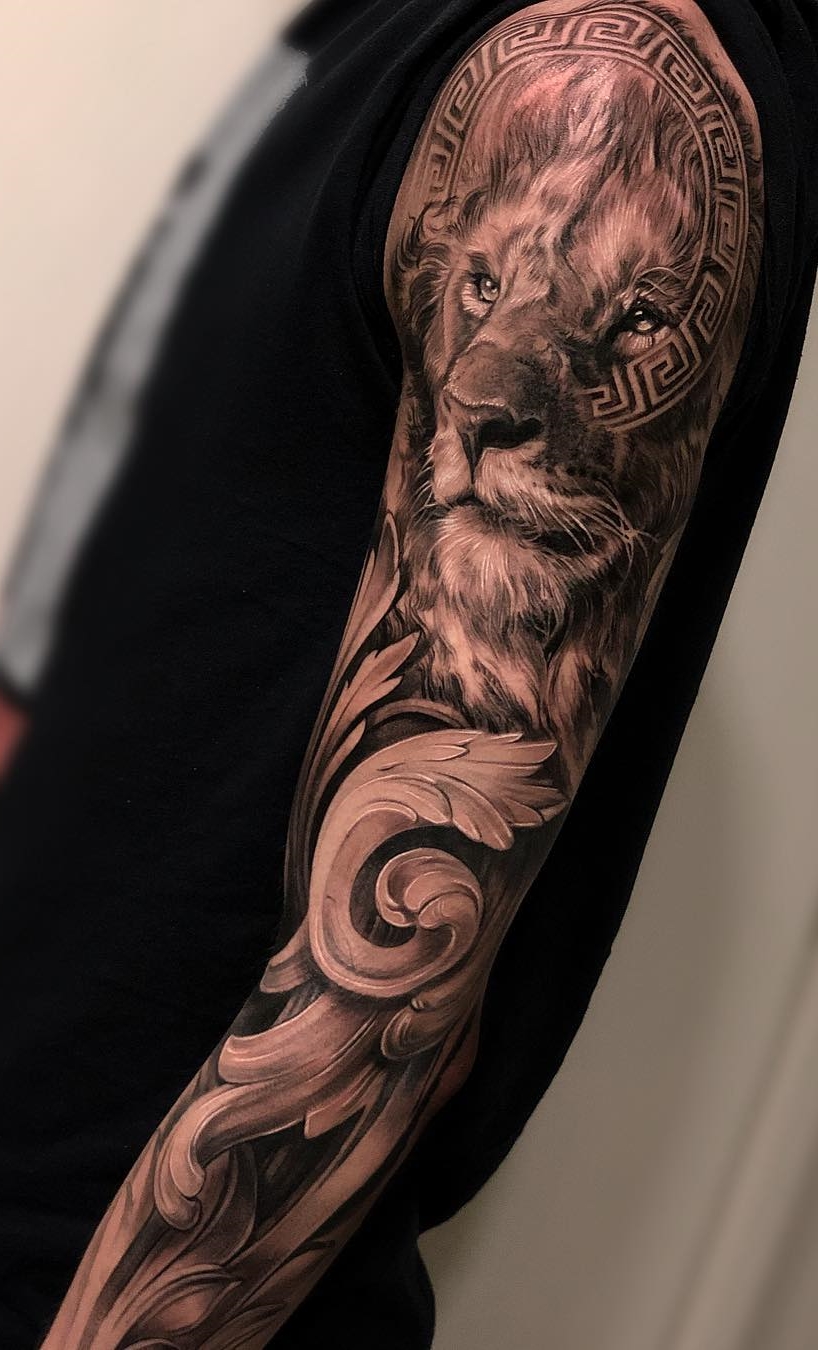 tatuaje brazo completo para hombre 14