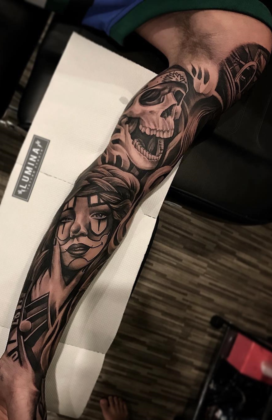 tatuaje brazo completo para hombre 15