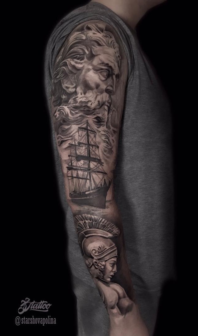tatuaje brazo completo para hombre 21