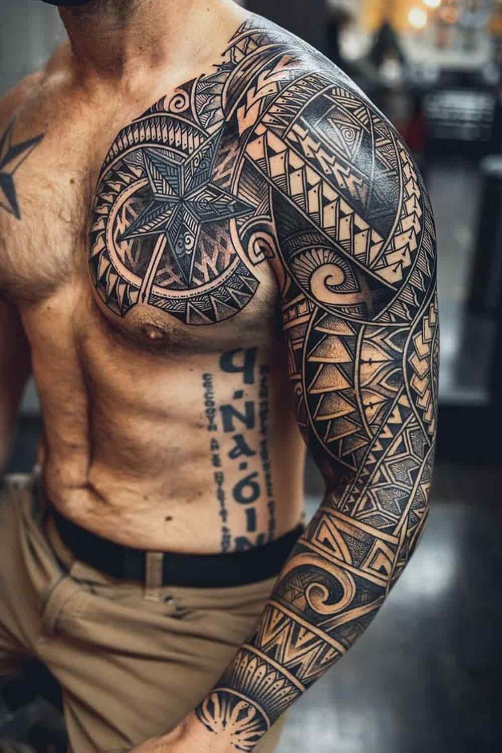 tatuaje brazo completo para hombre 27