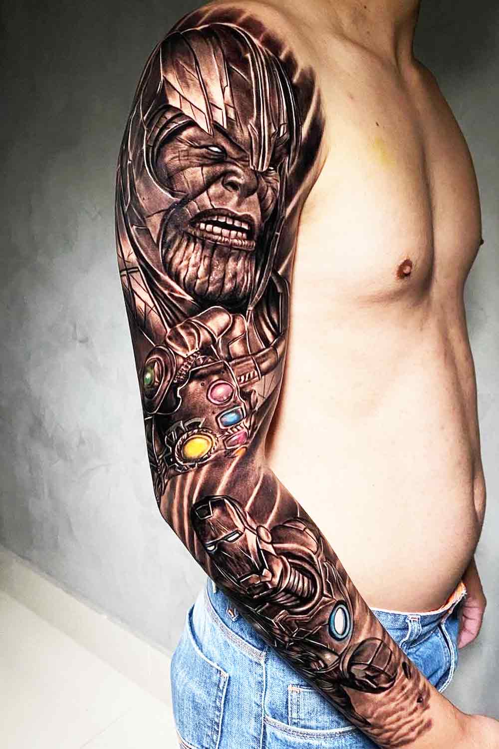 tatuaje brazo completo para hombre 29