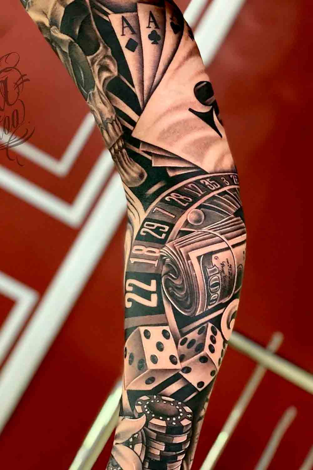 tatuaje brazo completo para hombre 32