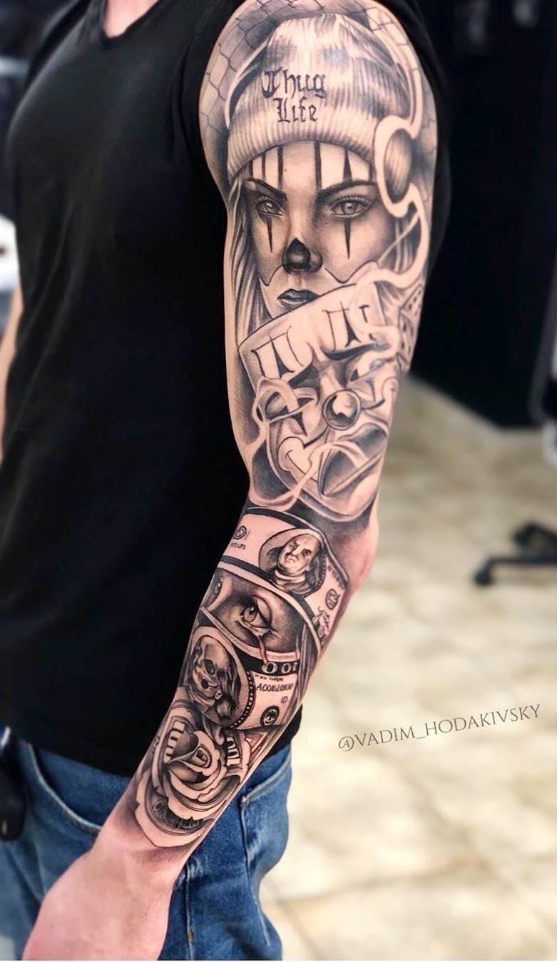 tatuaje brazo completo para hombre 41