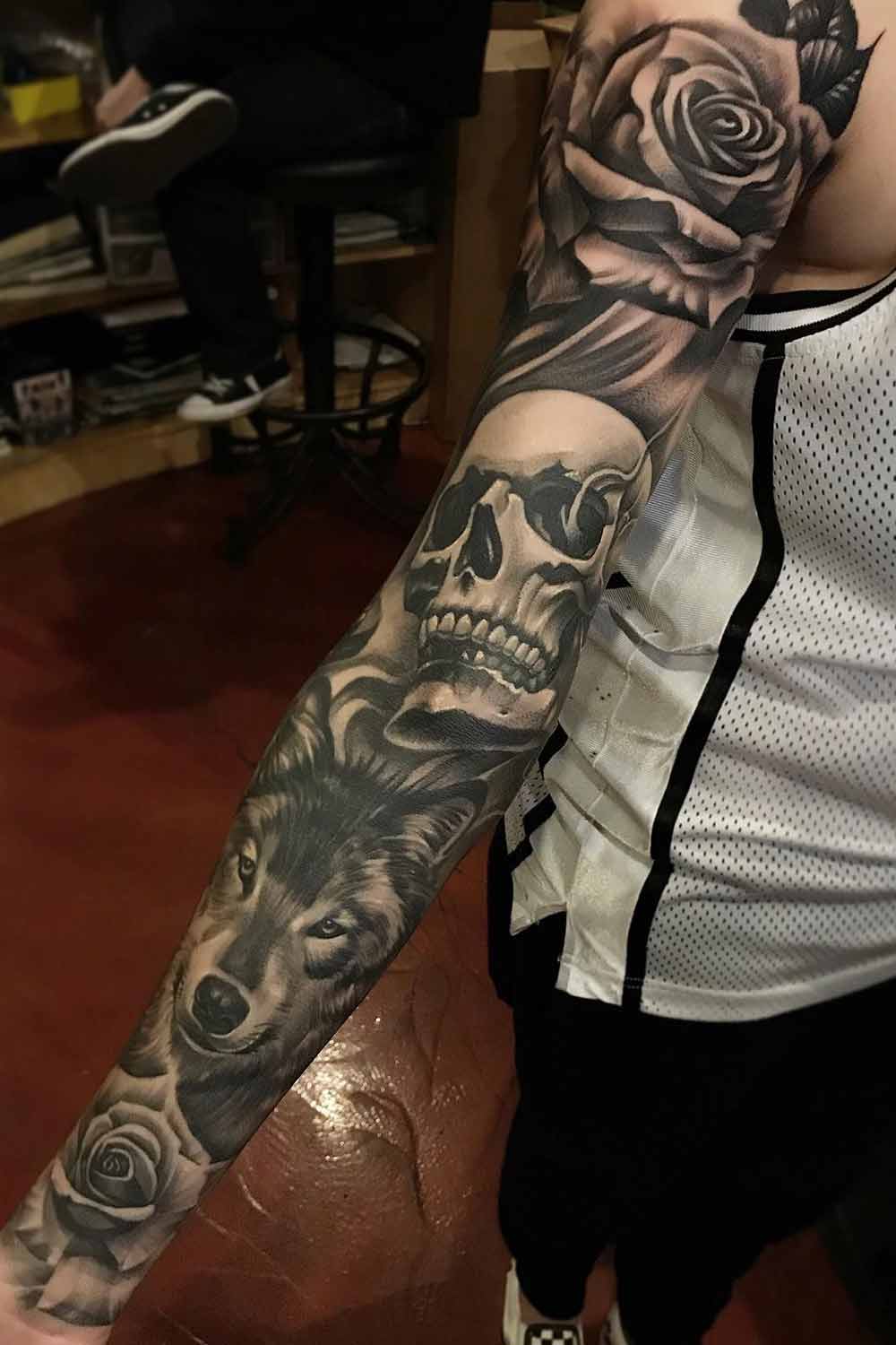 tatuaje brazo completo para hombre 46