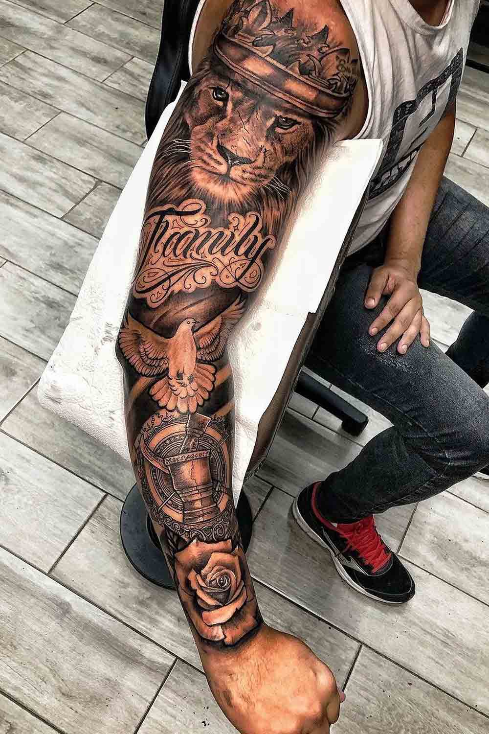 tatuaje brazo completo para hombre 57