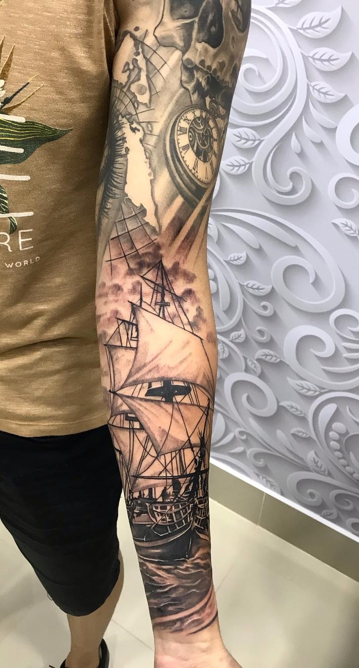 tatuaje brazo completo para hombre 60