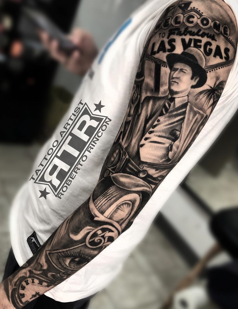 tatuaje brazo completo para hombre 69