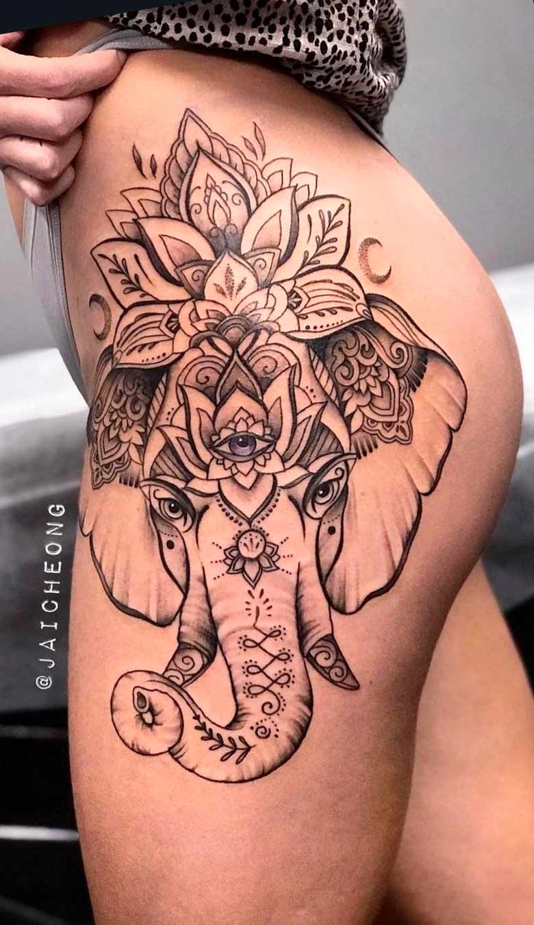 tatuaje en la pierna de mujer 03