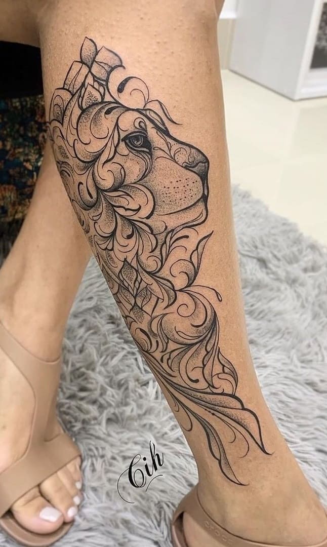 tatuaje en la pierna para mujer 06