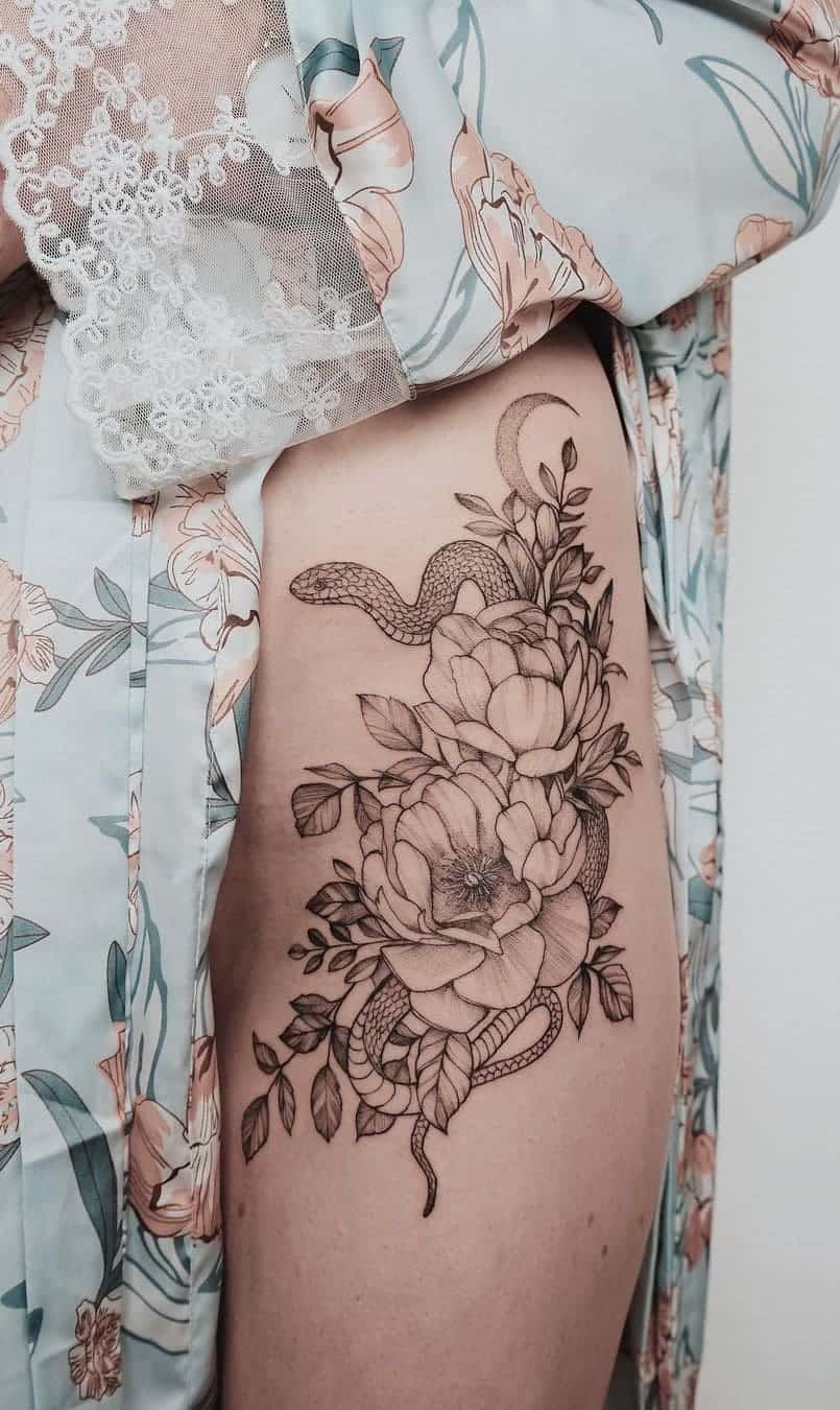 tatuaje en la pierna para mujer 19