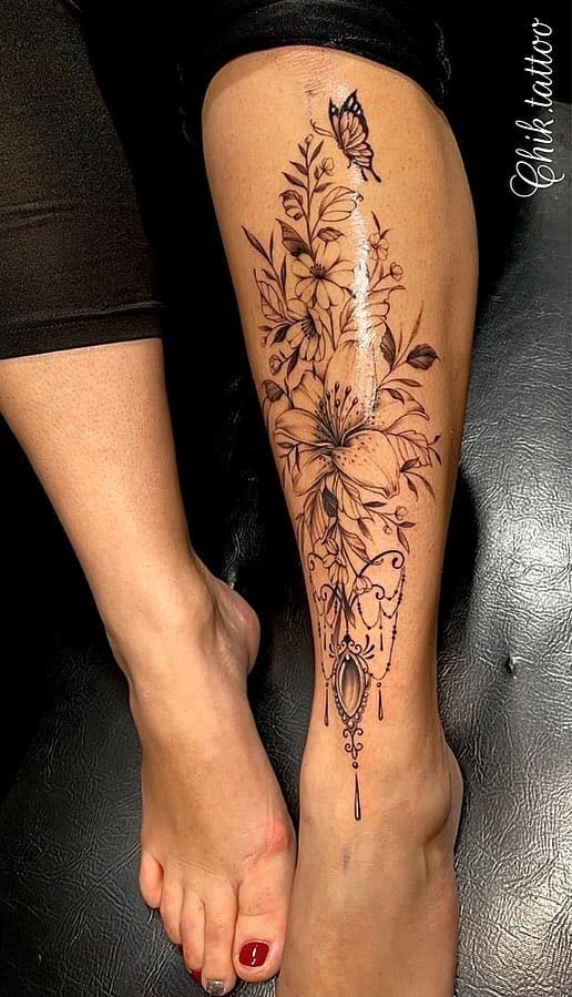 tatuaje en la pierna para mujer 20