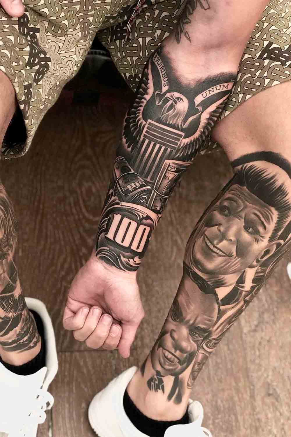 tatuaje masculino en el antebrazo 95