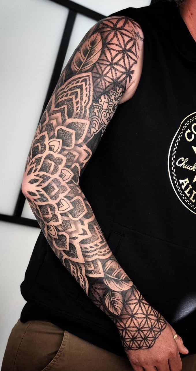 Tatuajes de brazo completo (MANGA): 99 diseños masculinos