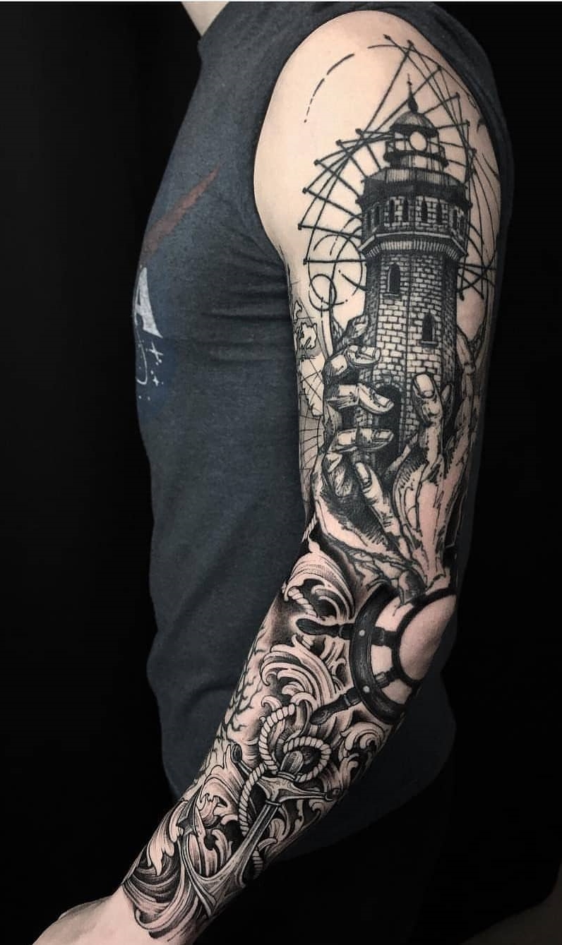 tattoo brazo completo en hombre 14