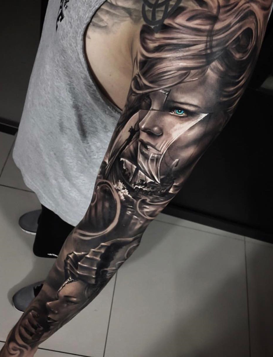 tattoo brazo completo en hombre 22