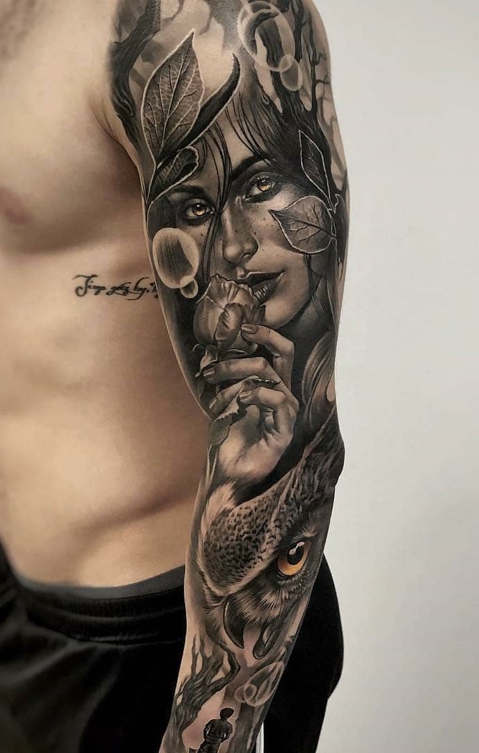 tattoo brazo completo en hombre 31