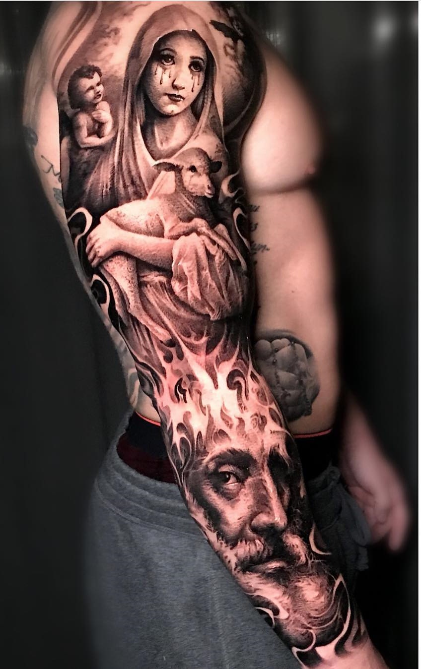 tattoo brazo completo en hombre 38