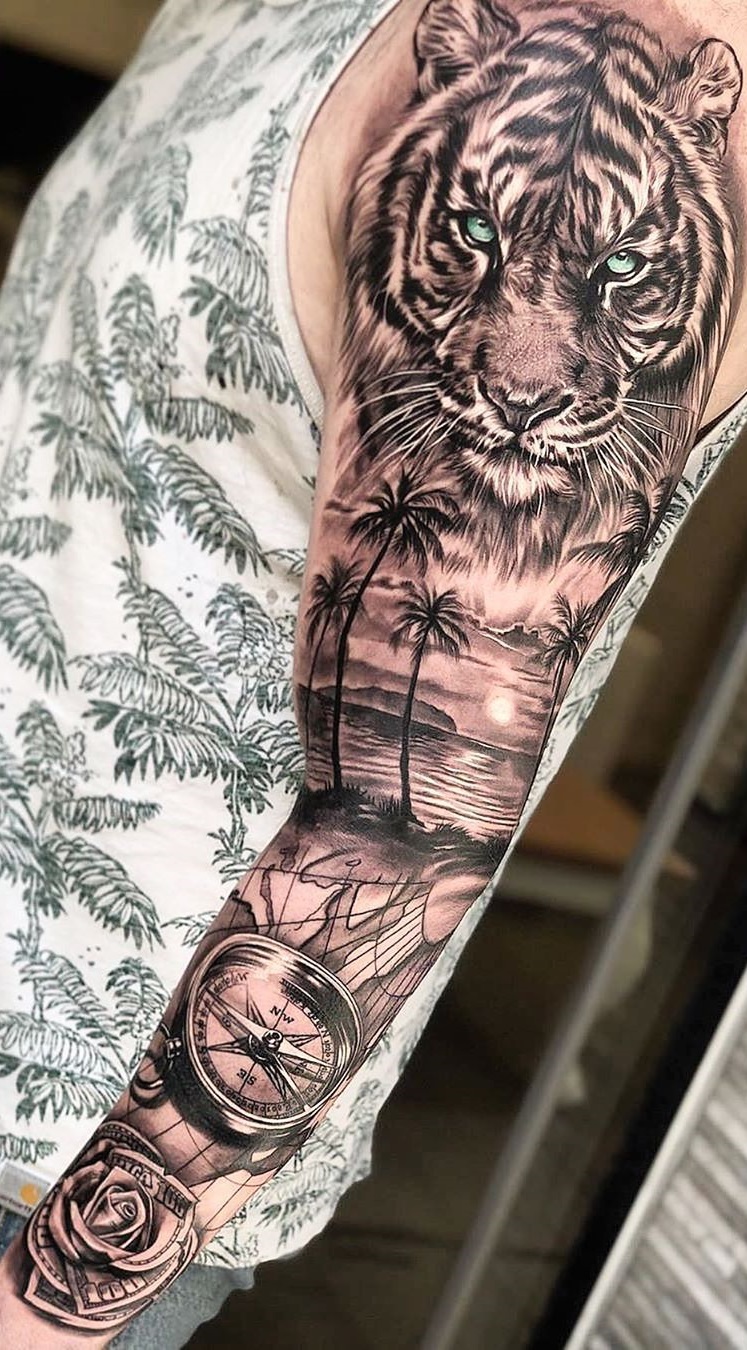 tattoo brazo completo en hombre 40