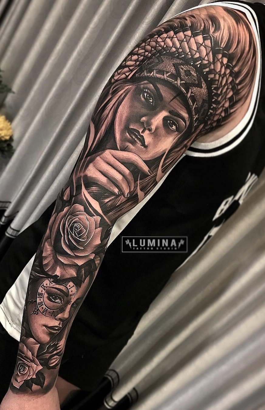 tattoo brazo completo en hombre 44
