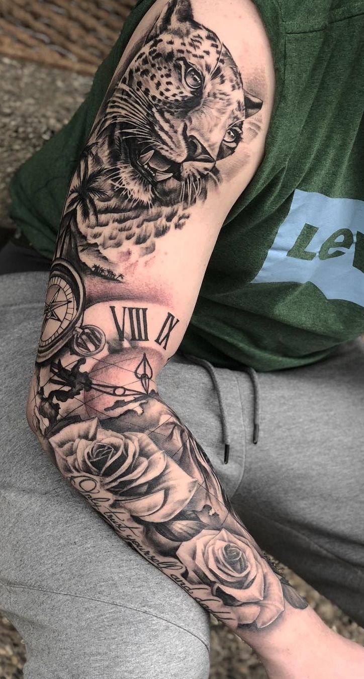tattoo brazo completo en hombre 59