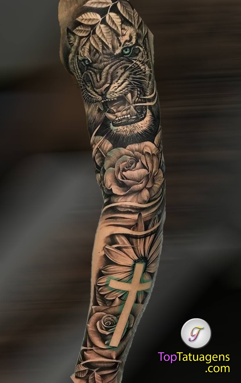 tattoo brazo completo en hombre 73