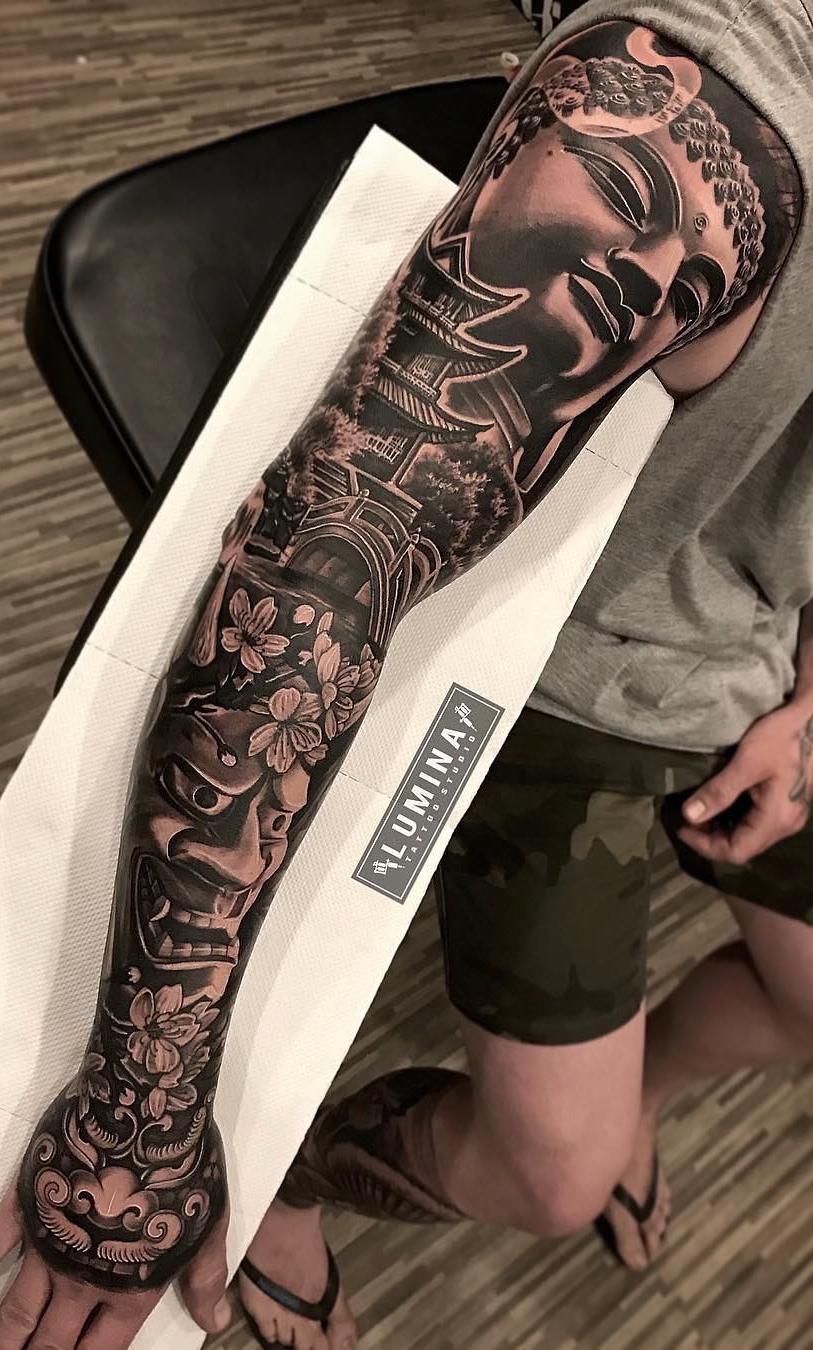 tattoo brazo completo en hombre 80
