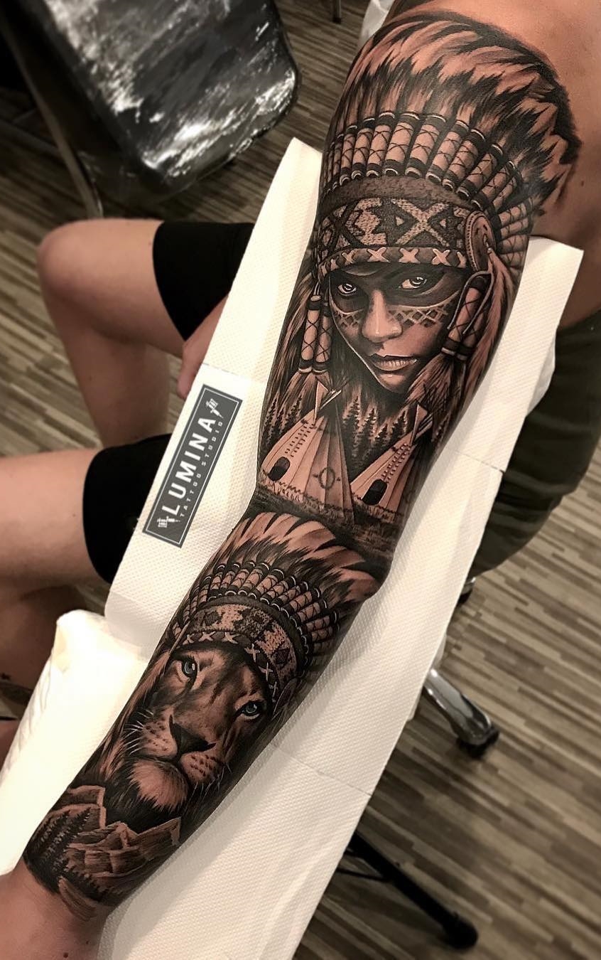 tattoo brazo completo en hombre 81