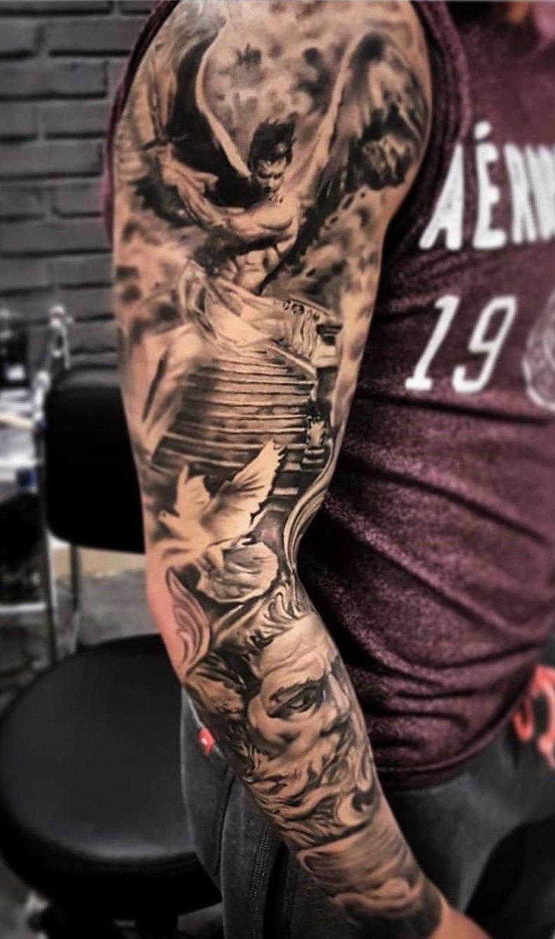 tattoo brazo completo en hombre 86