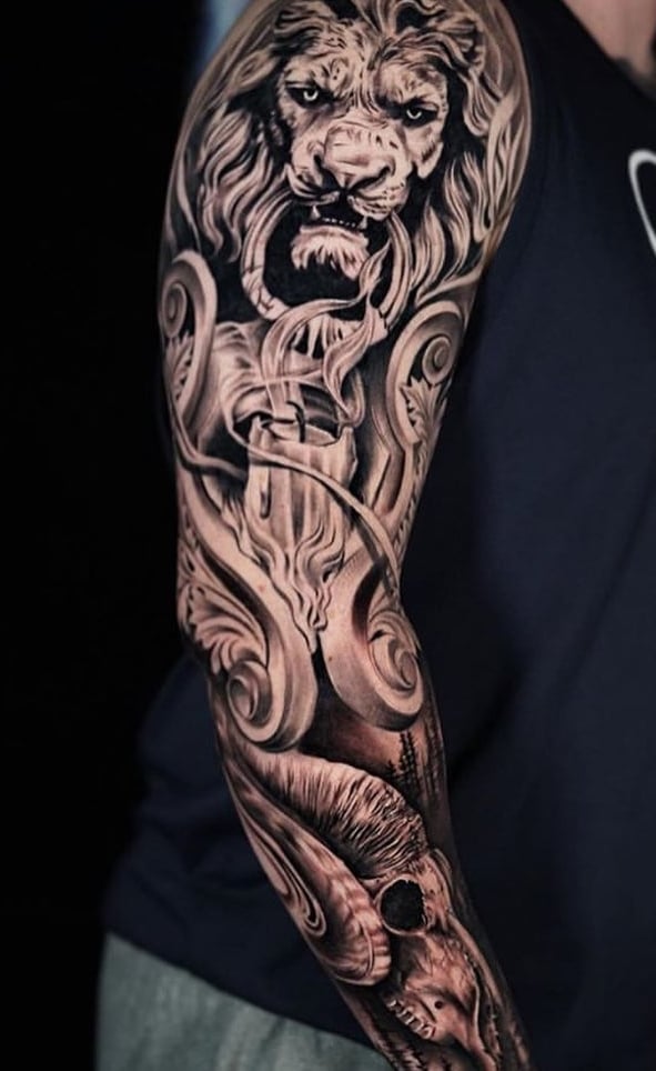 tattoo brazo completo en hombre 87