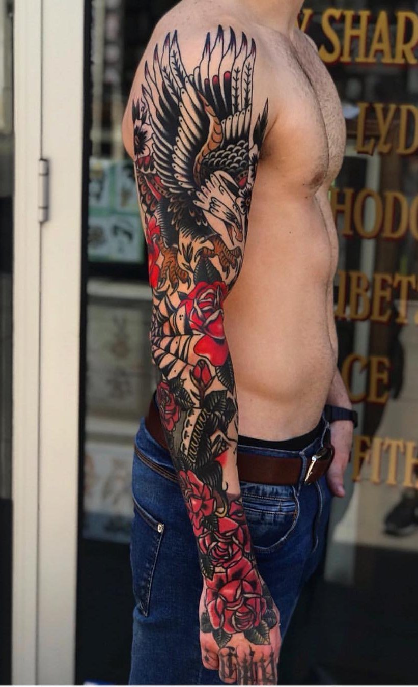 tattoo brazo completo en hombre 92