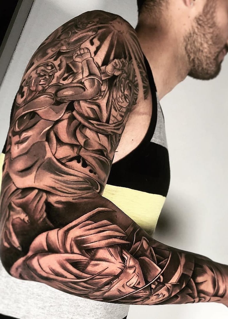 tattoo brazo completo en hombre 96