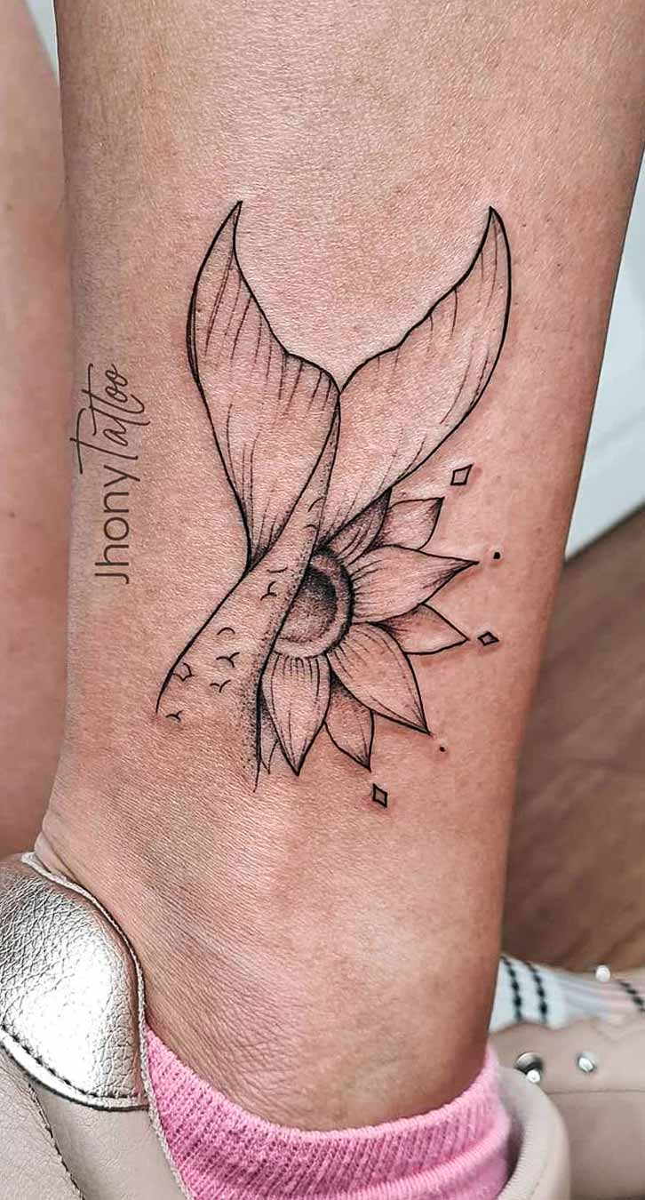 tatuaje de sirena en mujer 34