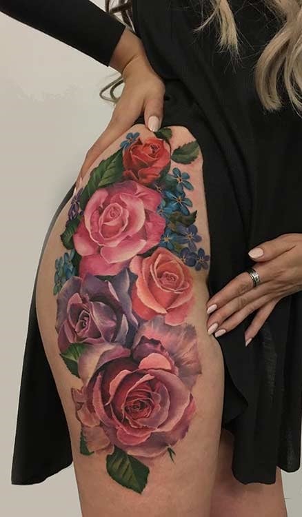 tatuaje en pierna de mujer 15