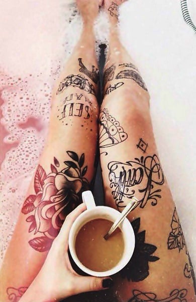 tatuaje en pierna de mujer 18
