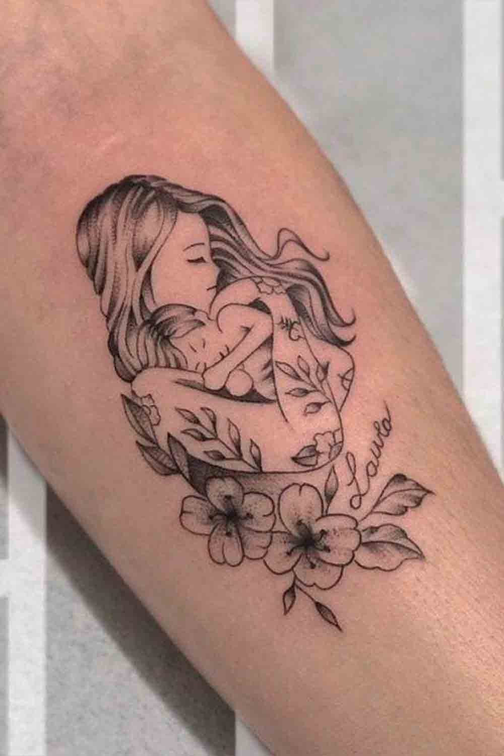 tatuaje madre hijo 108