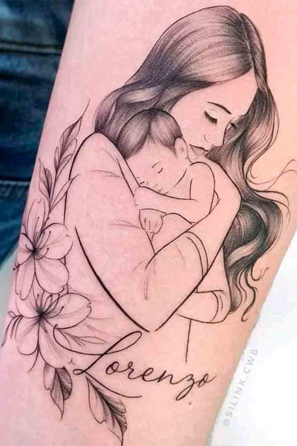 tatuaje madre hijo 45