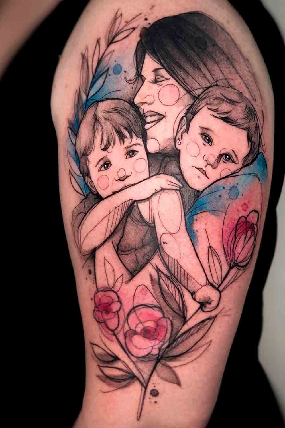 tatuaje madre hijo 66